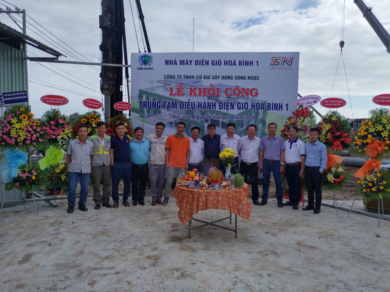 LỄ KHỞI CÔNG TRUNG TÂM ĐIỀU HÀNH NHÀ MÁY ĐIỆN GIÓ HÒA BÌNH 1