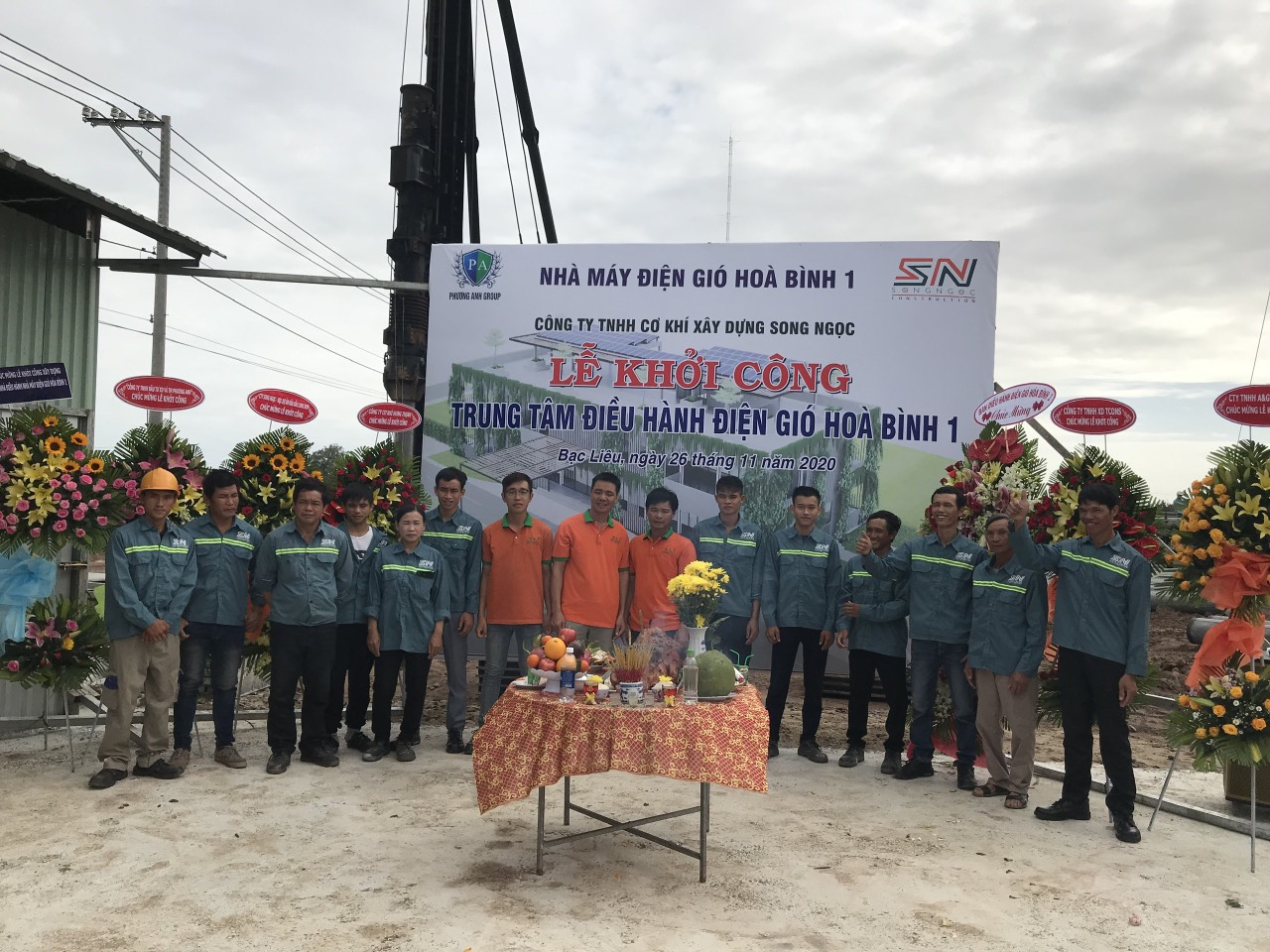 LỄ KHỞI CÔNG TRUNG TÂM ĐIỀU HÀNH NHÀ MÁY ĐIỆN GIÓ HÒA BÌNH 1